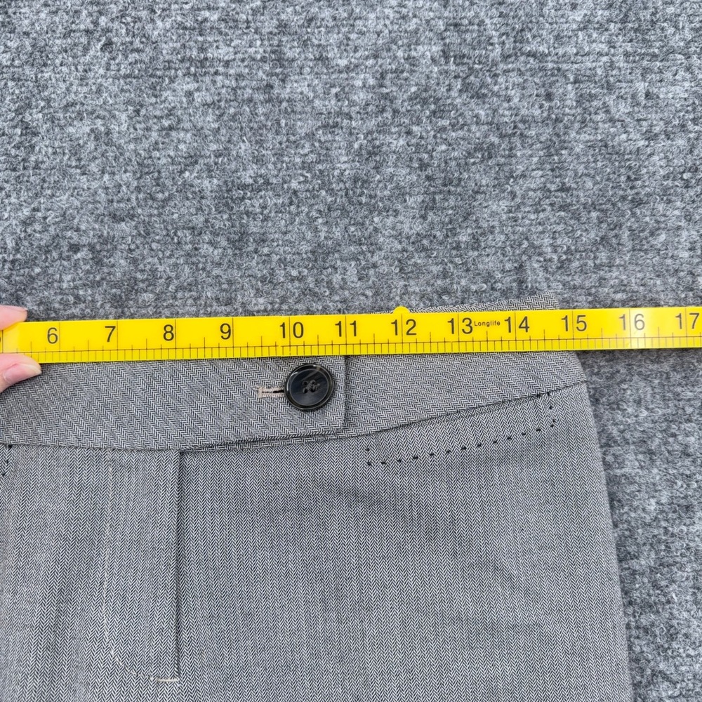 Ann Taylor LOFT Julie Cropped Pants Women 4P Herringbone Gray - Picture 4 of 7